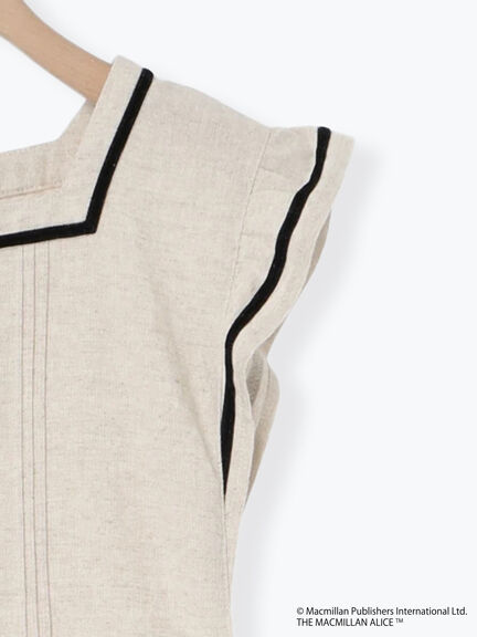 【Alice×Samansa Mos2】配色エプロンワンピース（オフホワイト/ブラック/ベージュ）｜Samansa Mos2（サマンサ モスモス）通販