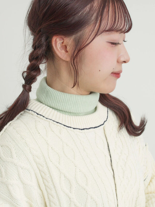 セール】 【マシンウォッシャブル】もちもちリブタートルネックニット