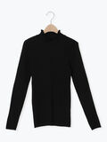 【マシンウォッシャブル】もちもちリブフリルタートルネックニット（ブラック）｜Samansa Mos2（サマンサ モスモス）通販