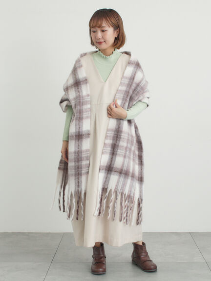 【マシンウォッシャブル】もちもちリブフリルタートルネックニット（オフホワイト/ブラック/モカ/グリーン）｜Samansa Mos2（サマンサ モスモス）通販