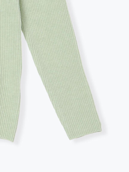 【マシンウォッシャブル】もちもちリブフリルタートルネックニット（オフホワイト/ブラック/モカ/グリーン）｜Samansa Mos2（サマンサ モスモス）通販