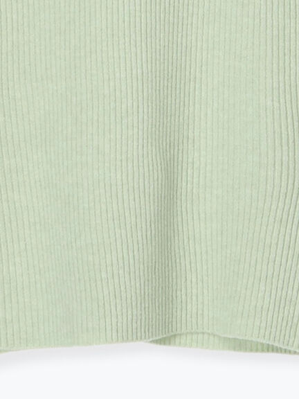 【マシンウォッシャブル】もちもちリブフリルタートルネックニット（オフホワイト/ブラック/モカ/グリーン）｜Samansa Mos2（サマンサ モスモス）通販