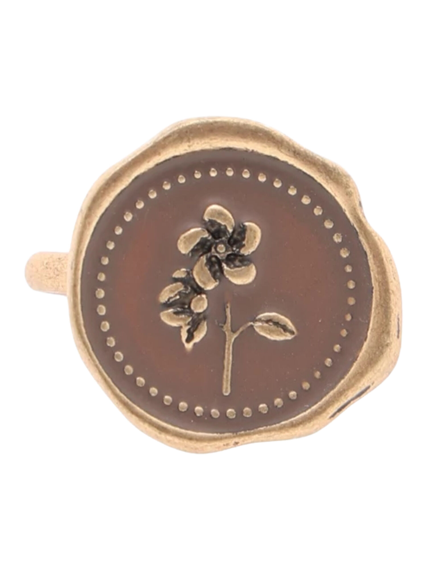 セール】 シーリングスタンプ風リング（シルバー/ゴールド