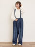 デニム/ツイルサスペンダー付きパンツ(ネイビー)|Samansa Mos2(サマンサ モスモス)通販