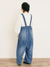 デニム/ツイルサスペンダー付きパンツ(ベージュ/ブルー/ネイビー)|Samansa Mos2(サマンサ モスモス)通販