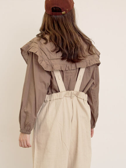 ビッグカラーブラウス（オフホワイト/ブラック/ブラウン）｜Samansa Mos2（サマンサ モスモス）通販