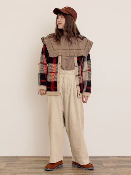 ビッグカラーブラウス（オフホワイト/ブラック/ブラウン）｜Samansa Mos2（サマンサ モスモス）通販