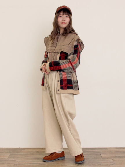 ビッグカラーブラウス（オフホワイト/ブラック/ブラウン）｜Samansa Mos2（サマンサ モスモス）通販