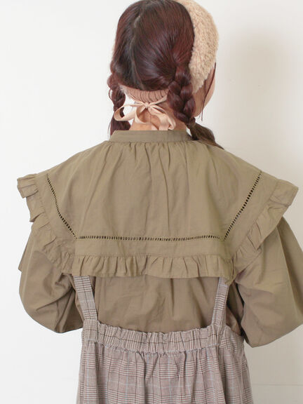 ビッグカラーブラウス（オフホワイト/ブラック/ブラウン）｜Samansa Mos2（サマンサ モスモス）通販