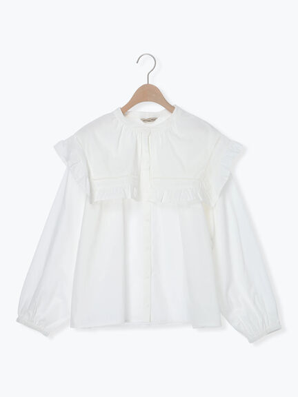 ビッグカラーブラウス（オフホワイト/ブラック/ブラウン）｜Samansa Mos2（サマンサ モスモス）通販