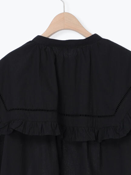 ビッグカラーブラウス（オフホワイト/ブラック/ブラウン）｜Samansa Mos2（サマンサ モスモス）通販