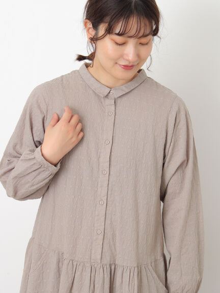 ◎刺繍ワンピース（グレー/チャコールグレー/キナリ）｜Samansa Mos2（サマンサ モスモス）通販