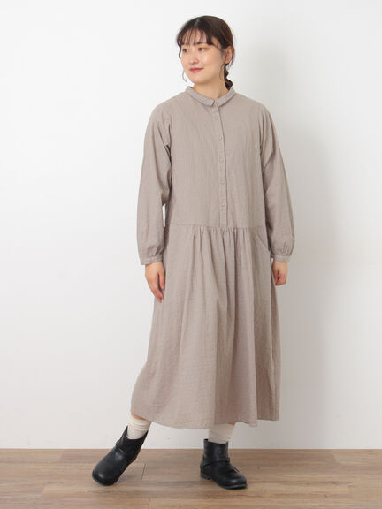 ◎刺繍ワンピース（グレー/チャコールグレー/キナリ）｜Samansa Mos2（サマンサ モスモス）通販