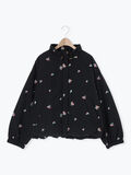 小花総刺繍中綿ジャケット(ブラック)|Samansa Mos2(サマンサ モスモス)通販