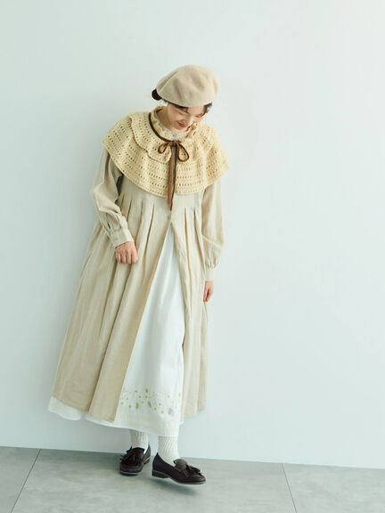 【WEB限定】花柄刺繍ギャザースカート（ブラック/モカ/キナリ）｜Samansa Mos2（サマンサ モスモス）通販