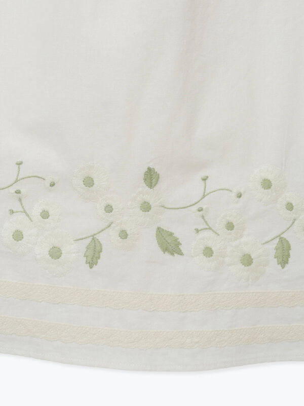 WEB限定】花柄刺繍ギャザースカート（ブラック/モカ/キナリ/ボトムス