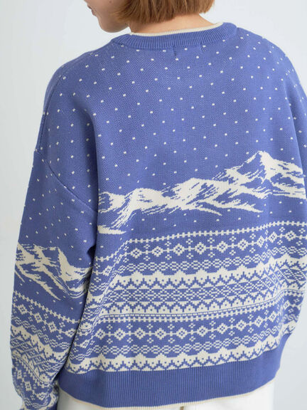 山柄ジャカードニット（チャコールグレー/オレンジ/ブルー/Ｓグレー）｜Samansa Mos2（サマンサ モスモス）通販