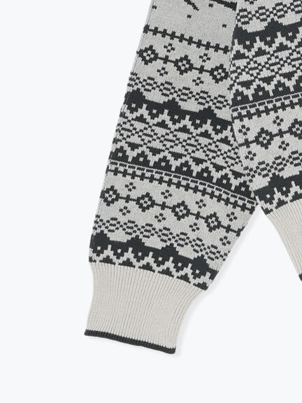 山柄ジャカードニット（チャコールグレー/オレンジ/ブルー/Ｓグレー）｜Samansa Mos2（サマンサ モスモス）通販