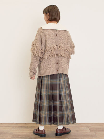 【Fluffy Wool Blend】フリンジ前後2WAYニット（オフホワイト/レッド/ベージュ）｜Samansa Mos2（サマンサ モスモス）通販