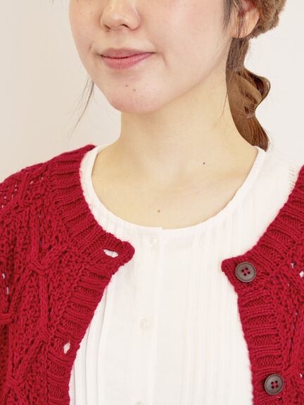 【Fluffy Wool Blend】フリンジ前後2WAYニット（オフホワイト/レッド/ベージュ）｜Samansa Mos2（サマンサ モスモス）通販