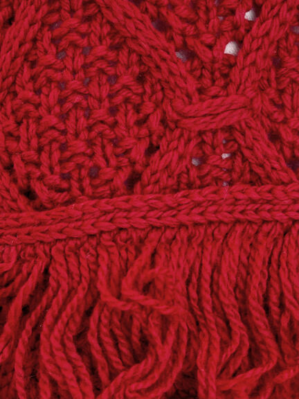 【Fluffy Wool Blend】フリンジ前後2WAYニット（オフホワイト/レッド/ベージュ）｜Samansa Mos2（サマンサ モスモス）通販