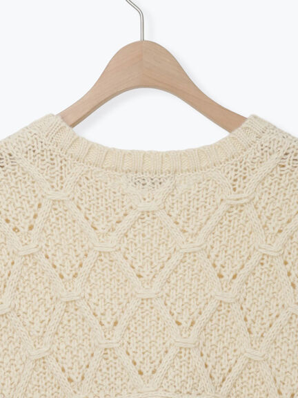 【Fluffy Wool Blend】フリンジニットベスト（オフホワイト/レッド/ベージュ）｜Samansa Mos2（サマンサ モスモス）通販