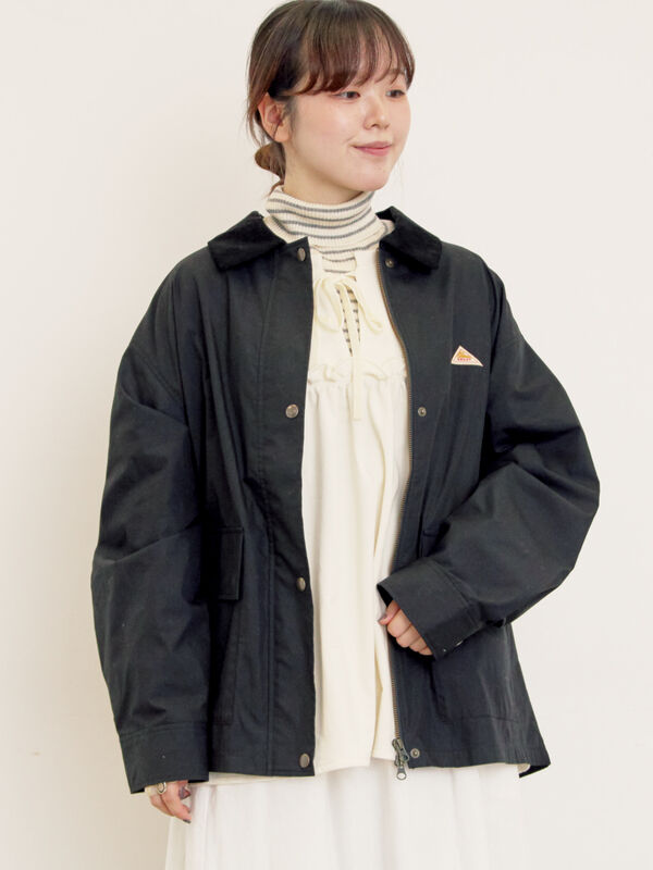 KELTY×Samansa Mos2】ハンティングジャケット（ブラック/ベージュ