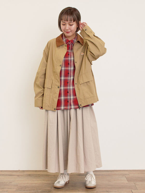 KELTY×Samansa Mos2】ハンティングジャケット（ブラック/ベージュ