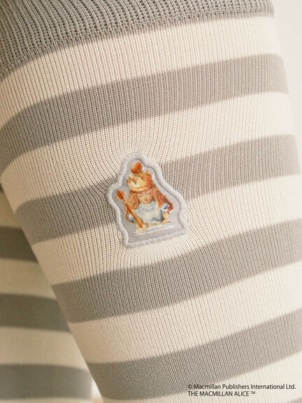 【Alice×Samansa Mos2】柄アソート刺繍ソックス（グレー/チャコールグレー/サックスブルー）｜Samansa Mos2（サマンサ モスモス）通販