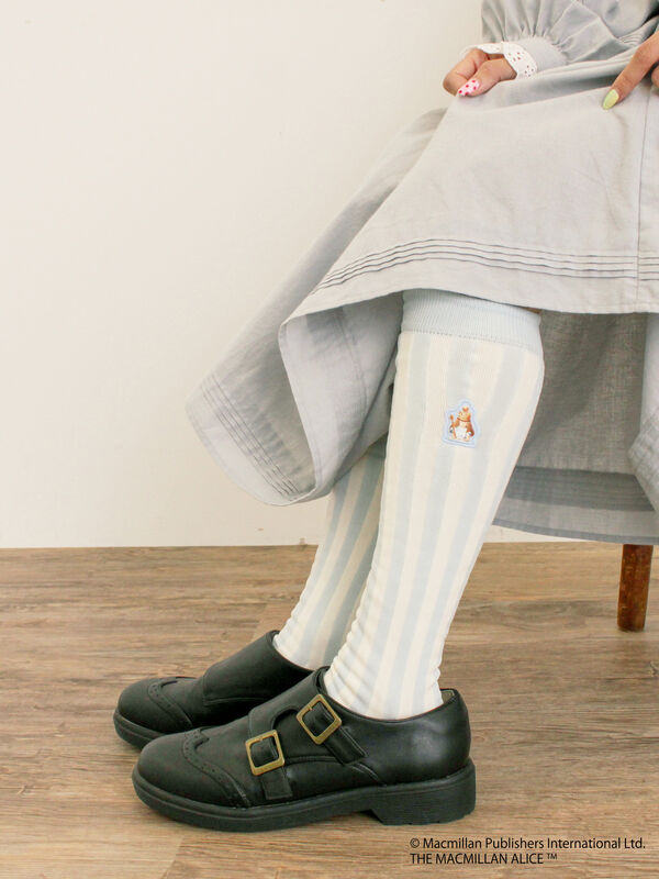 Alice×Samansa Mos2】柄アソート刺繍ソックス（グレー