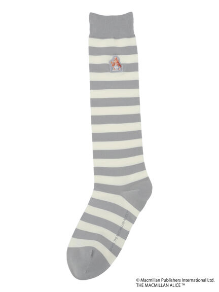 【Alice×Samansa Mos2】柄アソート刺繍ソックス（グレー/チャコールグレー/サックスブルー）｜Samansa Mos2（サマンサ モスモス）通販