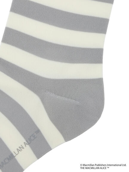 【Alice×Samansa Mos2】柄アソート刺繍ソックス（グレー/チャコールグレー/サックスブルー）｜Samansa Mos2（サマンサ モスモス）通販