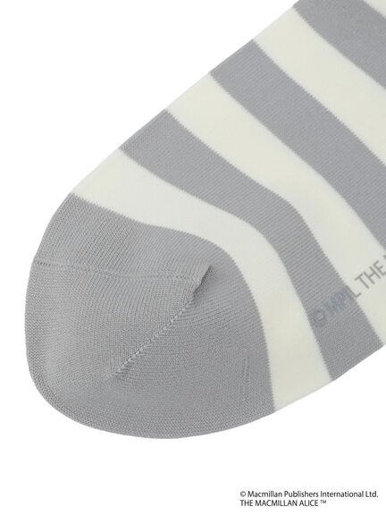 【Alice×Samansa Mos2】柄アソート刺繍ソックス（グレー/チャコールグレー/サックスブルー）｜Samansa Mos2（サマンサ モスモス）通販