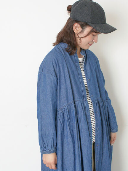 デニムバンドカラーワンピース ≪S/Mサイズ≫（ブルー）｜Samansa Mos2（サマンサ モスモス）通販