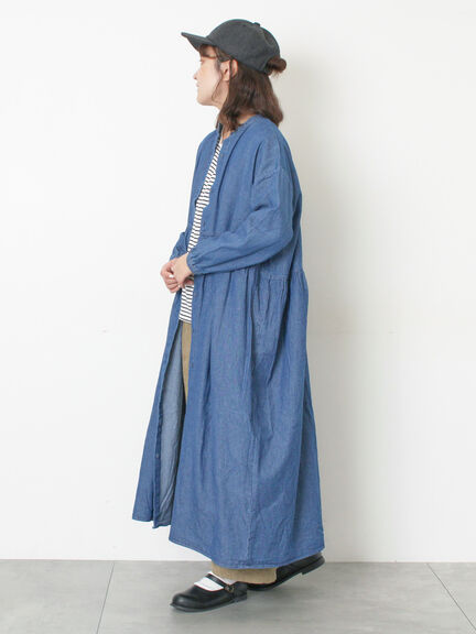 デニムバンドカラーワンピース ≪S/Mサイズ≫（ブルー）｜Samansa Mos2（サマンサ モスモス）通販