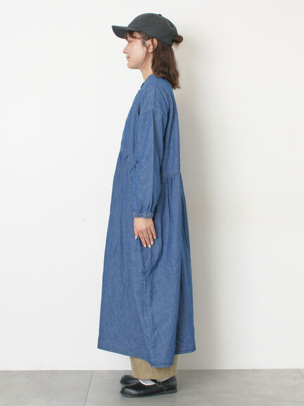 デニムバンドカラーワンピース ≪S/Mサイズ≫（ブルー）｜Samansa Mos2（サマンサ モスモス）通販