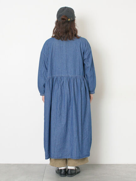 デニムバンドカラーワンピース ≪S/Mサイズ≫（ブルー）｜Samansa Mos2（サマンサ モスモス）通販