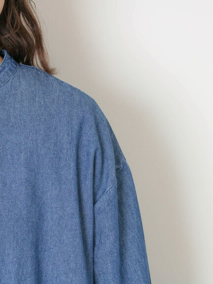 デニムバンドカラーワンピース ≪S/Mサイズ≫（ブルー）｜Samansa Mos2（サマンサ モスモス）通販