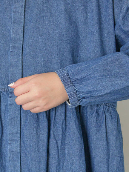 デニムバンドカラーワンピース ≪S/Mサイズ≫（ブルー）｜Samansa Mos2（サマンサ モスモス）通販