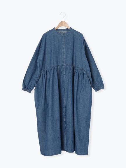 デニムバンドカラーワンピース ≪S/Mサイズ≫（ブルー）｜Samansa Mos2（サマンサ モスモス）通販