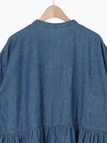 デニムバンドカラーワンピース ≪S/Mサイズ≫（ブルー）｜Samansa Mos2（サマンサ モスモス）通販