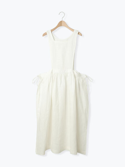 【立川店/EC限定】リネンレイヤード2WAYエプロンワンピース（オフホワイト/ブラック/パープル/キナリ）｜Samansa Mos2（サマンサ モスモス）通販