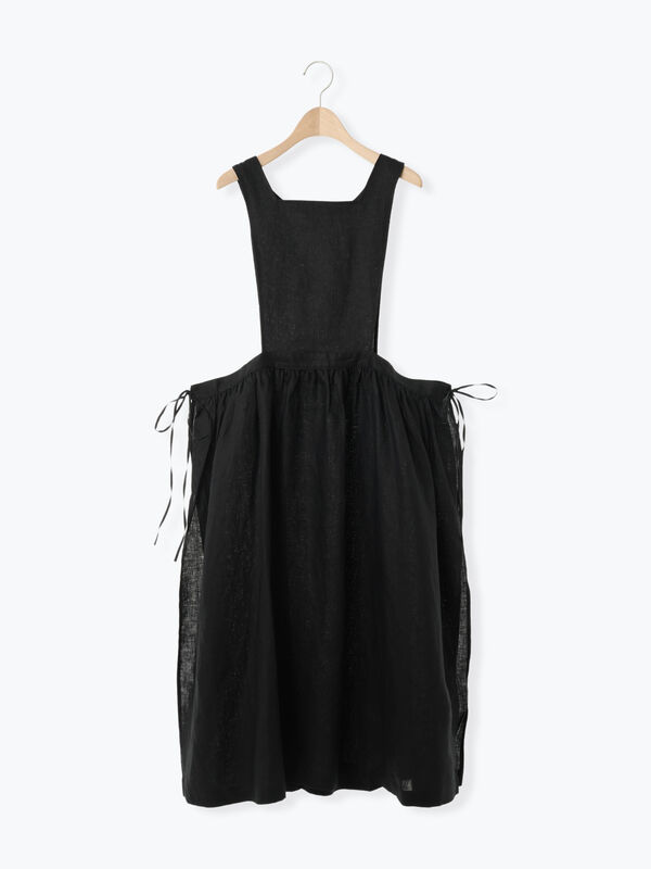 立川店/EC限定】リネンレイヤード2WAYエプロンワンピース（オフ