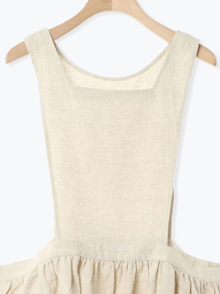 【立川店/EC限定】リネンレイヤード2WAYエプロンワンピース（オフホワイト/ブラック/パープル/キナリ）｜Samansa Mos2（サマンサ モスモス）通販