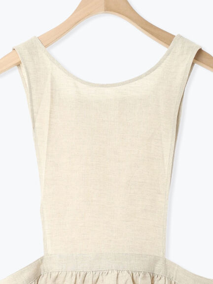 【立川店/EC限定】リネンレイヤード2WAYエプロンワンピース（オフホワイト/ブラック/パープル/キナリ）｜Samansa Mos2（サマンサ モスモス）通販