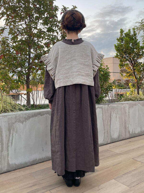 極美品】ガリャルダガランテ リネン ダブル ベスト グレー