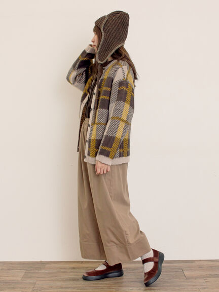 [帯電防止裏地]裾切替バルーンパンツ《M/Lサイズ》（ベージュ/ネイビー/キナリ）｜Samansa Mos2（サマンサ モスモス）通販