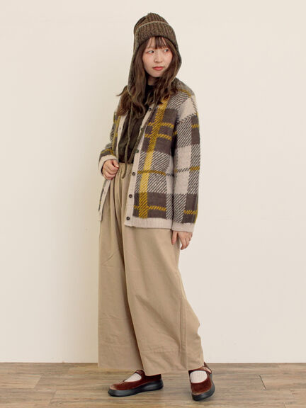 [帯電防止裏地]裾切替バルーンパンツ《M/Lサイズ》（ベージュ/ネイビー/キナリ）｜Samansa Mos2（サマンサ モスモス）通販