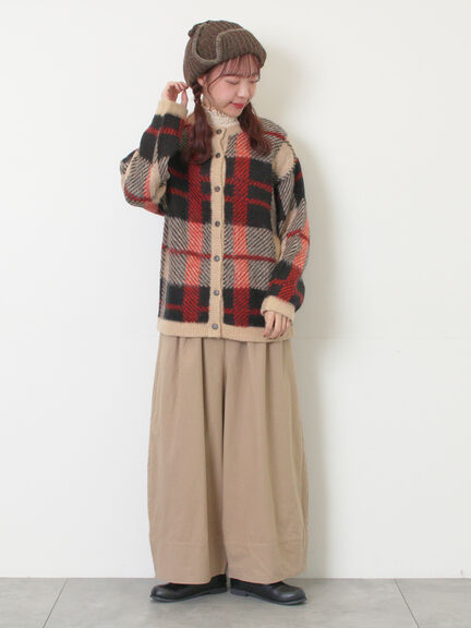 [帯電防止裏地]裾切替バルーンパンツ《M/Lサイズ》（ベージュ/ネイビー/キナリ）｜Samansa Mos2（サマンサ モスモス）通販