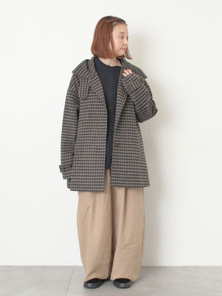 [帯電防止裏地]裾切替バルーンパンツ《M/Lサイズ》（ベージュ/ネイビー/キナリ）｜Samansa Mos2（サマンサ モスモス）通販